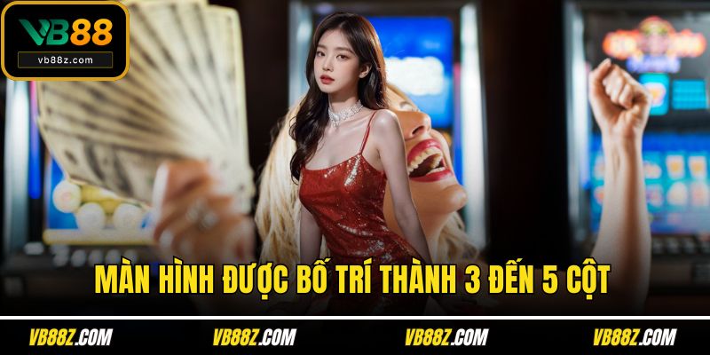 Màn hình được bố trí thành 3 đến 5 cột